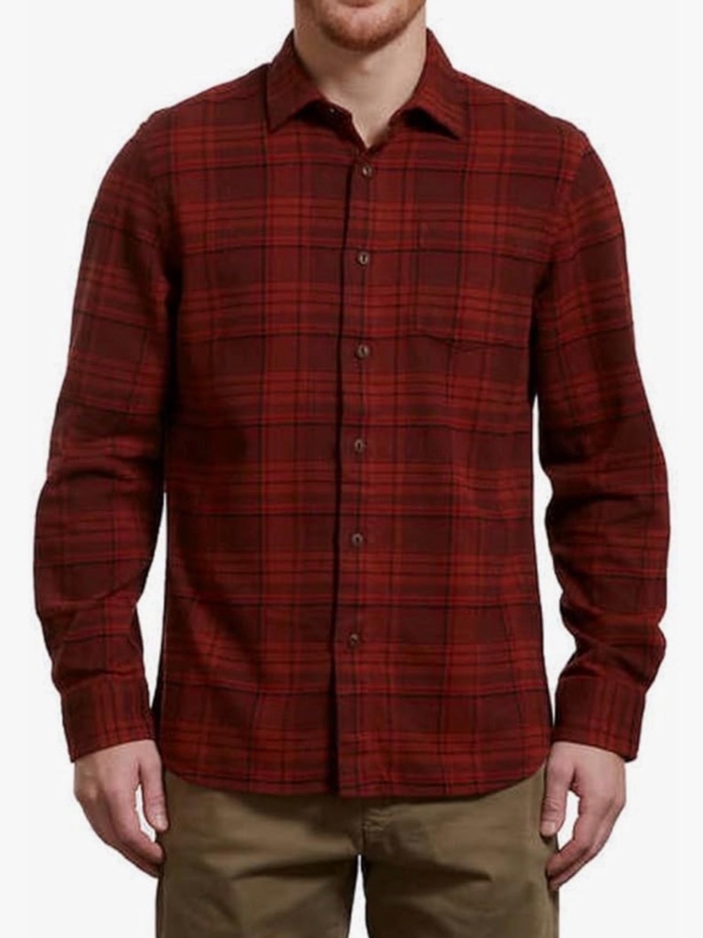 🌸 NWT Grayers Red Plaid Long-Sleeve Button-Down Shirt Men’s XL